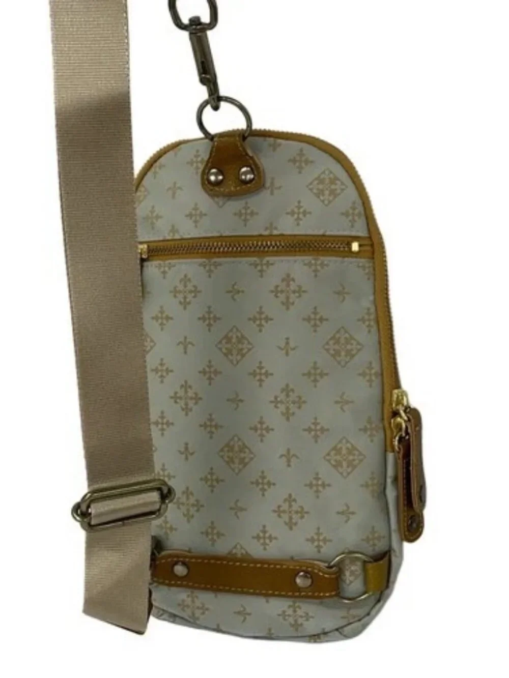 russet Light gray Brown Nylon Backpack